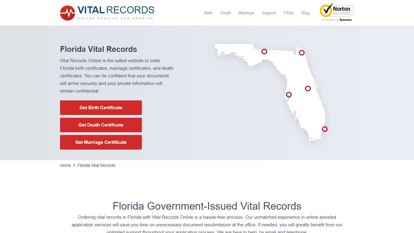 Florida Vital Records Application Process - Vital Records Online